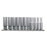 BGS Steckschlüssel-Einsatz-Satz Sechskant, tief | Antrieb Innenvierkant 6,3 mm (1/4