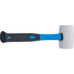 BGS Gummihammer | Fiberglasstiel | weißer Kopf | Ø 48 mm | 250 g