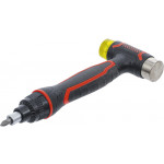 BGS Wechselkopf-Hammer | mit Ratschen-Drehgriff für Bits, umschaltbar | 3-in-1