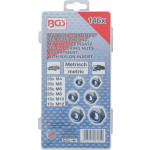 BGS Sechskant-Muttern-Sortiment | selbstsichernd | 146-tlg.