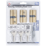 BGS Messing-Schließzylinder-Satz | gleichschließend | 15-tlg.