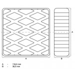 BGS Gummiauflage | für Hebebühnen | 116,5 x 116,5 x 36,5 mm