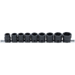 BGS Kraft-Steckschlüssel-Einsatz-Satz Sechskant, extra flach | Antrieb Innenvierkant 12,5 mm (1/2