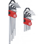 BGS Winkelschlüssel-Satz | lang | T-Profil (für Torx) T10 - T50 / Innensechskant 1,5 - 10 mm | 18-tlg.