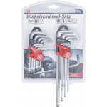 BGS Winkelschlüssel-Satz | lang | T-Profil (für Torx) T10 - T50 / Innensechskant 1,5 - 10 mm | 18-tlg.