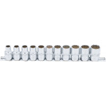 BGS Steckschlüssel-Einsatz-Satz, Zwölfkant | Antrieb Innenvierkant 12,5 mm (1/2