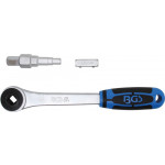 BGS Durchsteckknarre mit Adapter und Stufenschlüssel | Abtrieb Innenvierkant 12,5 mm (1/2