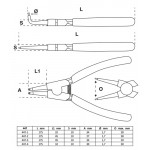 BGS Sprengringzangen-Satz | 175 mm | 4-tlg.