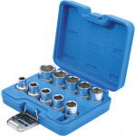 BGS Steckschlüssel-Einsatz-Satz Sechskant | Antrieb Innenvierkant 12,5 mm (1/2