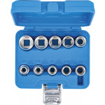BGS Steckschlüssel-Einsatz-Satz Sechskant | Antrieb Innenvierkant 12,5 mm (1/2