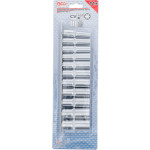 BGS Steckschlüssel-Einsatz-Satz Sechskant, tief | Antrieb Innenvierkant 10 mm (3/8