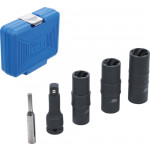 BGS Kraft-Spezial-Steckschlüssel-Wendeeinssatz-Satz | Sechskant & Schraubendreher 17 - 19 - 21 mm | 12,5 mm (1/2