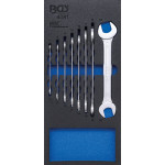 BGS Werkstattwageneinlage 1/3: Doppel-Maulschlüssel-Satz | SW 6 - 22 mm | 8-tlg.