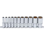BGS Steckschlüssel-Einsatz-Satz Zwölfkant, tief | Antrieb Innenvierkant 10 mm (3/8