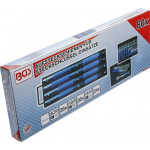 BGS Aufsteckschienen-Set für Steckschlüssel-Einsätze | mit 80 Clips | für Einsätze 6,3 mm (1/4