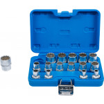 BGS Steckschlüssel-Einsatz-Satz Zwölfkant | Antrieb Innenvierkant 12,5 mm (1/2