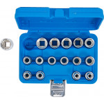 BGS Steckschlüssel-Einsatz-Satz Zwölfkant | Antrieb Innenvierkant 12,5 mm (1/2