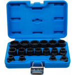 BGS Kraft-Steckschlüssel-Einsatz-Satz Sechskant, extra flach | Antrieb Innenvierkant 12,5 mm (1/2