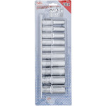 BGS Steckschlüssel-Einsatz-Satz Sechskant, tief | Antrieb Innenvierkant 12,5 mm (1/2