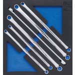 BGS Werkstattwageneinlage 2/3: Doppel-Ringschlüssel-Satz | extra lang | SW 10 x 11 - 22 x 24 mm | 6-tlg.