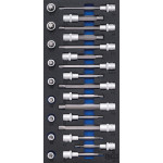 BGS Werkstattwageneinlage 1/3: Bit-Einsatz-Satz | Antrieb Innenvierkant 12,5 mm (1/2