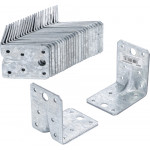 BGS Winkelverbinder | mit Sicke | 70 x 70 x 55 x 2,5 mm | Spar-Pack | 25 Stück