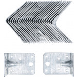 BGS Winkelverbinder | mit Sicke | 70 x 70 x 55 x 2,5 mm | Spar-Pack | 25 Stück