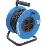 BGS Kabeltrommel | 25 m | 3 x 1,5 mm² | 4 Steckdosen | IP 20 | 3000 W