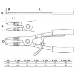 BGS Sprengringzangen-Satz | für Nfz | auswechselbare Spitzen | 400 mm