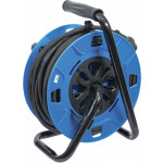 BGS Kabeltrommel | 25 m | 3 x 1,5 mm² | 4 Steckdosen mit Verschlusskappe | IP 44 | 3500 W