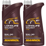 Mannol 7715 LONGLIFE 504/507 5W-30 Motoröl 2x 1l = 2 Liter