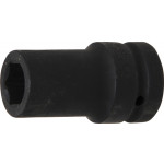 BGS Kraft-Steckschlüssel-Einsatz Sechskant, tief | Antrieb Innenvierkant 25 mm (1