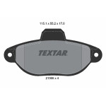TEXTAR Bremsbelagsatz, Scheibenbremse