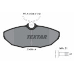 TEXTAR Bremsbelagsatz, Scheibenbremse
