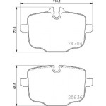 BREMBO Bremsbelagsatz, Scheibenbremse