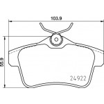 BREMBO Bremsbelagsatz, Scheibenbremse
