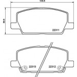 BREMBO Bremsbelagsatz, Scheibenbremse