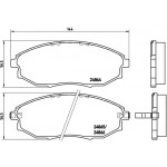 BREMBO Bremsbelagsatz, Scheibenbremse