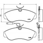 BREMBO Bremsbelagsatz, Scheibenbremse