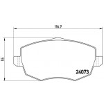 BREMBO Bremsbelagsatz, Scheibenbremse