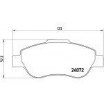 BREMBO Bremsbelagsatz, Scheibenbremse