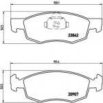 BREMBO Bremsbelagsatz, Scheibenbremse