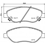BREMBO Bremsbelagsatz, Scheibenbremse