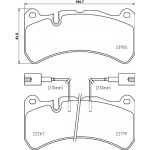BREMBO Bremsbelagsatz, Scheibenbremse