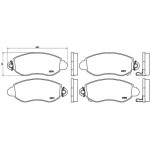 BREMBO Bremsbelagsatz, Scheibenbremse