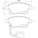 BREMBO Bremsbelagsatz, Scheibenbremse
