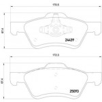 BREMBO Bremsbelagsatz, Scheibenbremse