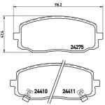 BREMBO Bremsbelagsatz, Scheibenbremse