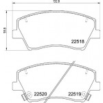 BREMBO Bremsbelagsatz, Scheibenbremse