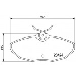 BREMBO Bremsbelagsatz, Scheibenbremse